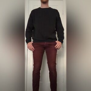 Slim Fit Burgundy Pants Good fellow 34x32 Straight Fit